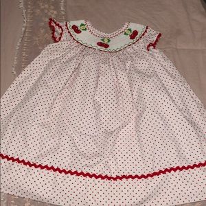 Cherry smocked dress